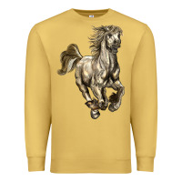 Antique Gold percheron horse Premium Sweatshirt - LillyAllenDesigns