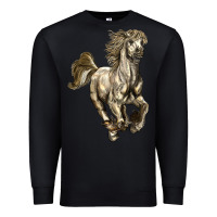 Black percheron horse Premium Sweatshirt - LillyAllenDesigns