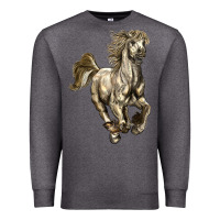 Charcoal Heather percheron horse Premium Sweatshirt - LillyAllenDesigns
