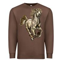 Chestnut percheron horse Premium Sweatshirt - LillyAllenDesigns