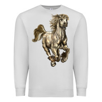 Dove Grey percheron horse Premium Sweatshirt - LillyAllenDesigns