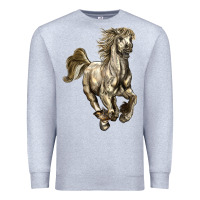 Heather Grey percheron horse Premium Sweatshirt - LillyAllenDesigns
