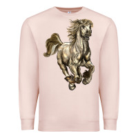 Pale Pink percheron horse Premium Sweatshirt - LillyAllenDesigns
