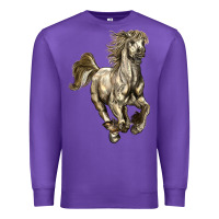 Purple percheron horse Premium Sweatshirt - LillyAllenDesigns
