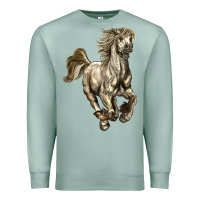 Seafoam percheron horse Premium Sweatshirt - LillyAllenDesigns