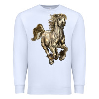 White percheron horse Premium Sweatshirt - LillyAllenDesigns