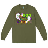 Army Green say boo and scary on Long Sleeve Tee - CowGirlArtShop