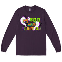 Plum say boo and scary on Long Sleeve Tee - CowGirlArtShop