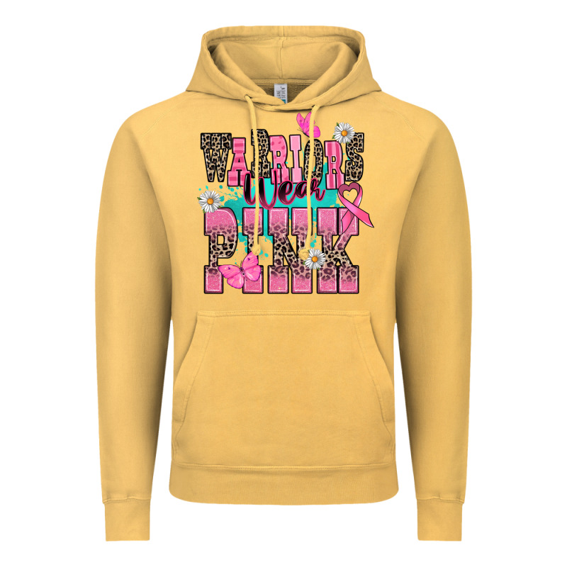 Warriors Wear Pink Cancer Awareness Vintage Hoodie by HowdyJamesFarm | Teevron