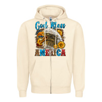 Sandshell God Bless America Zipper Hoodie - LillyAllenDesigns
