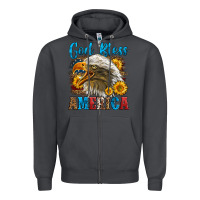 Smoke God Bless America Zipper Hoodie - LillyAllenDesigns