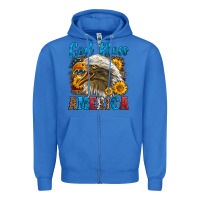True Royal God Bless America Zipper Hoodie - LillyAllenDesigns