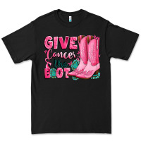 Black give cancer the boot Premium Tee - LillyAllenDesigns