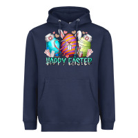 Navy happy easter day eggs nurse Heavyweight Hoodie - RacoonDesign
