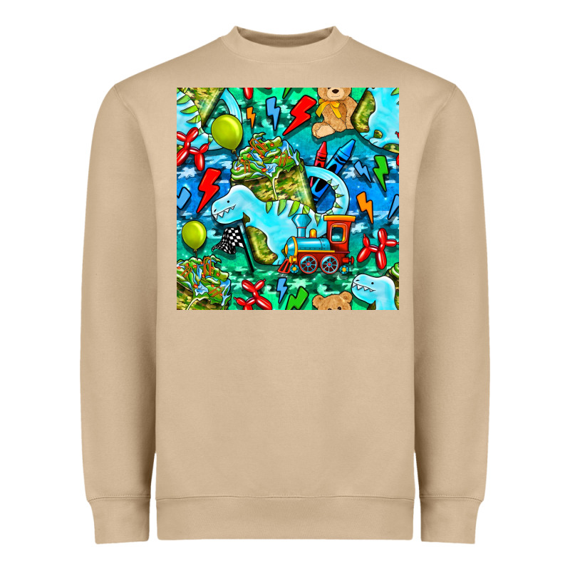 Boy Child Coffee Cup And Teddy Bear With Thunderbolts And Camouflage S Heavyweight Sweatshirt by BundleAndBundleShop | Teevron