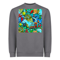 Storm boy child coffee cup and teddy bear with thunderbolts and camouflage s Heavyweight Sweatshirt - BundleAndBundleShop
