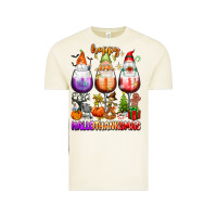Vintage Arctic Happy Hallothanksmas wine glasses and gnomes Vintage Tee - texasbilliewilder