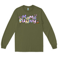 Army Green easter mama bunny Long Sleeve Tee - Jasminsmagicworld