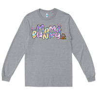 Heather Grey easter mama bunny Long Sleeve Tee - Jasminsmagicworld