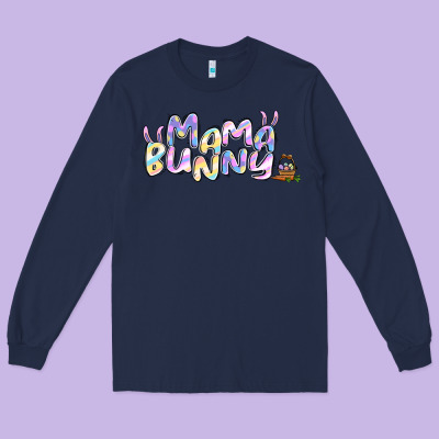 Easter Mama Bunny Long Sleeve Tee Designed By Jasminsmagicworld
