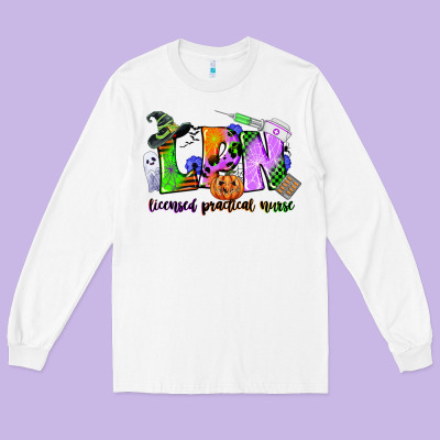 Lpn Licensed Practical Nurse Long Sleeve Tee Designed By Cowgirlartshop