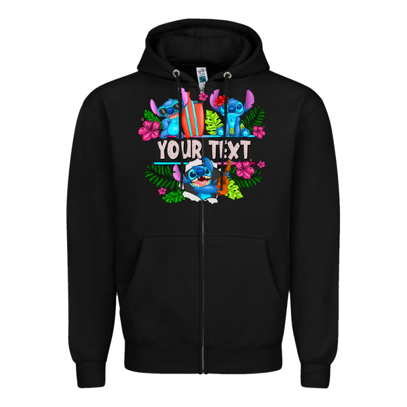 Your Text Stich Zipper Hoodie by CowhideDigitalArt | Teevron