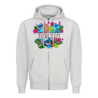 Dove Grey Your Text Stich Zipper Hoodie - CowhideDigitalArt