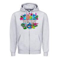 Heather Grey Your Text Stich Zipper Hoodie - CowhideDigitalArt