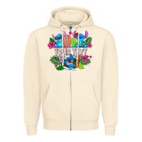 Sandshell Your Text Stich Zipper Hoodie - CowhideDigitalArt