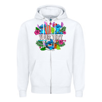 White Your Text Stich Zipper Hoodie - CowhideDigitalArt
