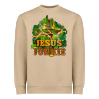 Mushroom Jesus junkie St. Patricks Day Heavyweight Sweatshirt - FaDigitalArtStudio