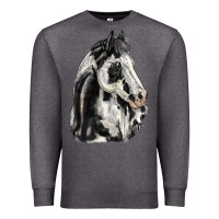 Charcoal Heather paint horse Premium Sweatshirt - LillyAllenDesigns