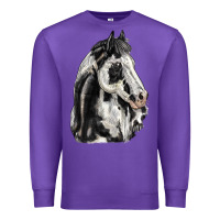 Purple paint horse Premium Sweatshirt - LillyAllenDesigns