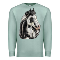 Seafoam paint horse Premium Sweatshirt - LillyAllenDesigns