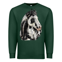Sports Green paint horse Premium Sweatshirt - LillyAllenDesigns