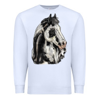 White paint horse Premium Sweatshirt - LillyAllenDesigns