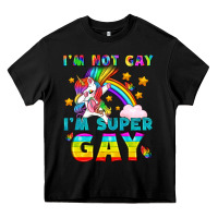 Black LGBTQ I'm Not Gay I'm Super Gay Heavy Core Tee - BundleAndBundleShop