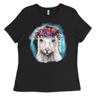 Sunflower Sheep With Background Ladies Tee | Teevron