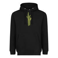 Black saguaro cactus Heavyweight Hoodie - LillyAllenDesigns