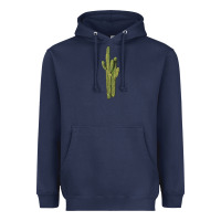 Navy saguaro cactus Heavyweight Hoodie - LillyAllenDesigns