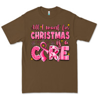 Cacao all i want for christmas is a cure breast cancer Premium Tee - LillyAllenDesigns