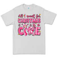 Dove Grey all i want for christmas is a cure breast cancer Premium Tee - LillyAllenDesigns