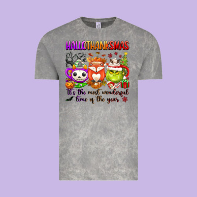 Hallothanksmas Its The Most Wonderful Time Of The Vintage Tee Designed By Texasbilliewilder