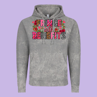 Fringe With Benefits Valentine's Day Vintage Hoodie Designed By Howdyjamesfarm