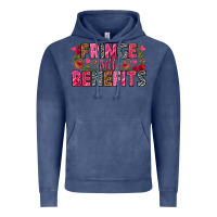Vintage Denim Fringe with benefits Valentine's Day Vintage Hoodie - HowdyJamesFarm