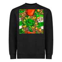 Coffee Cups St. Patrick's Day With Leopard Seamless Pattern Bbs Heavyweight Sweatshirt | Teevron