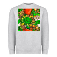 Heather Grey coffee cups st. patrick's day with leopard seamless pattern bbs Heavyweight Sweatshirt - BundleAndBundleShop