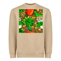 Mushroom coffee cups st. patrick's day with leopard seamless pattern bbs Heavyweight Sweatshirt - BundleAndBundleShop