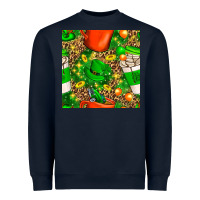 Navy coffee cups st. patrick's day with leopard seamless pattern bbs Heavyweight Sweatshirt - BundleAndBundleShop