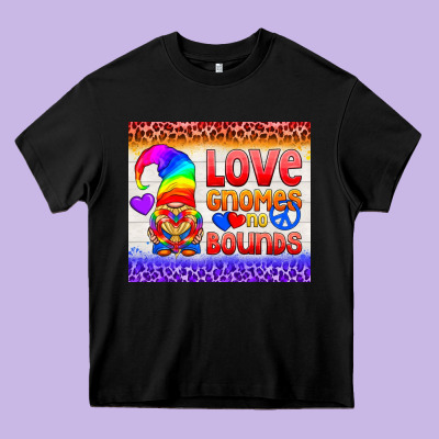 Lgbtq+ Love Gnomes No Bounds Tumbler Heavy Core Tee Designed By Bundleandbundleshop
